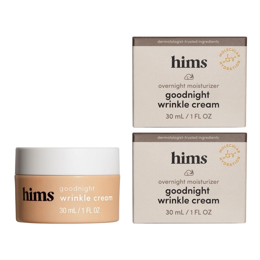 2 Pack hims Goodnight Wrinkle Cream Overnight Moisturizer 30mL Anti-Aging